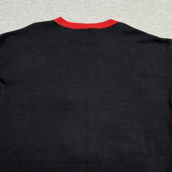 Holiday Time Womens Black Llama Christmas Sweater Hat Tassel Embellished Size XL - Picture 6 of 15